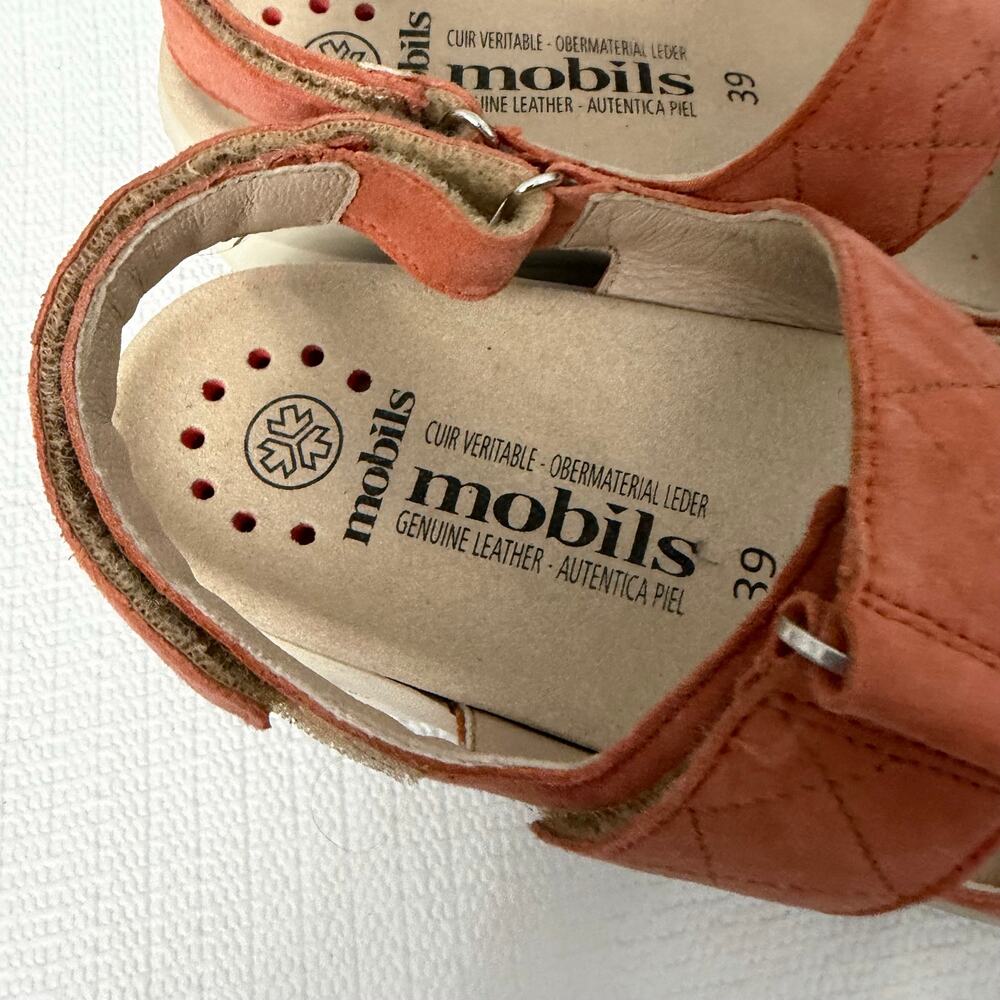 Mobils Mephisto Sandals Womens Size 9 Britany Terracotta Wedge Comfort 39 - Picture 5 of 10